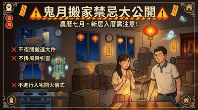 鬼月 8/13 前搬家入厝倒數：2026 鬼月日期與方位確認重點