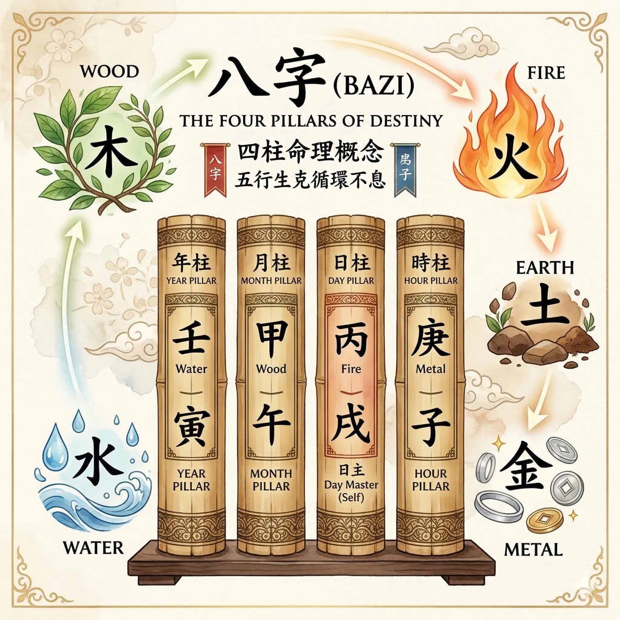 八字四柱與五行